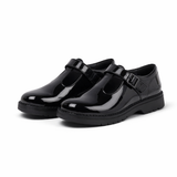 FINLEY T-BAR Girls School Shoes Black