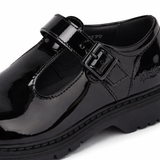 Kickers FINLEY T-BAR Girls School Shoes Black