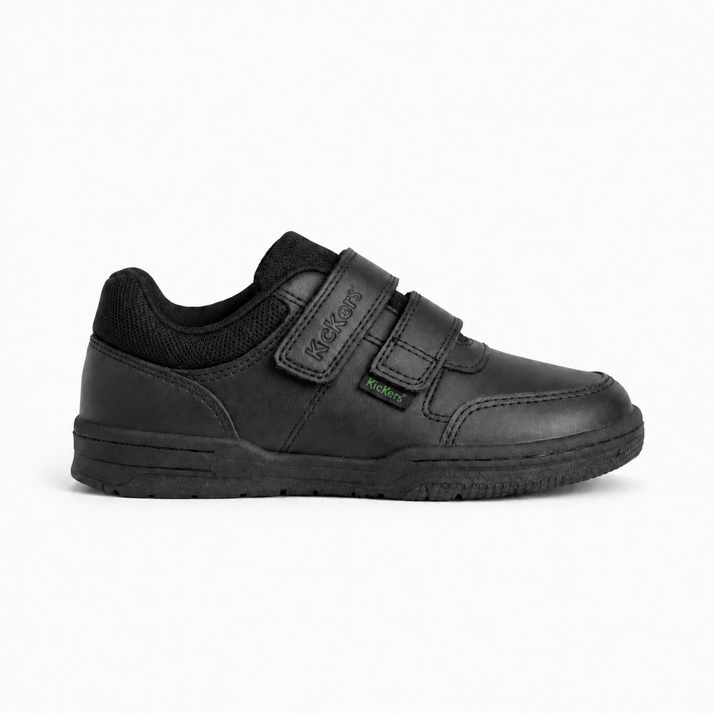 Kickers MERVAN Boys JUNIOR School Shoes Black