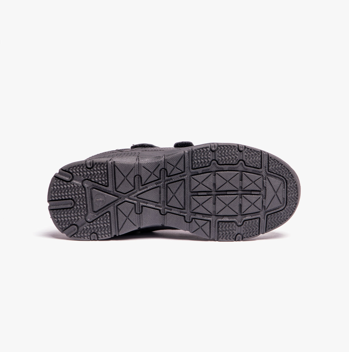 Route 21 B821A Boys Touch Fasten Coated Leather School Shoes Black