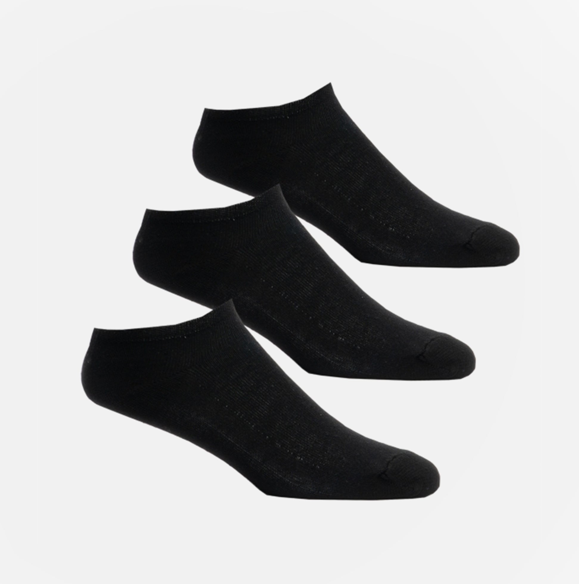 Shuperb 3 Pack Womens Trainer Socks Black: One Size