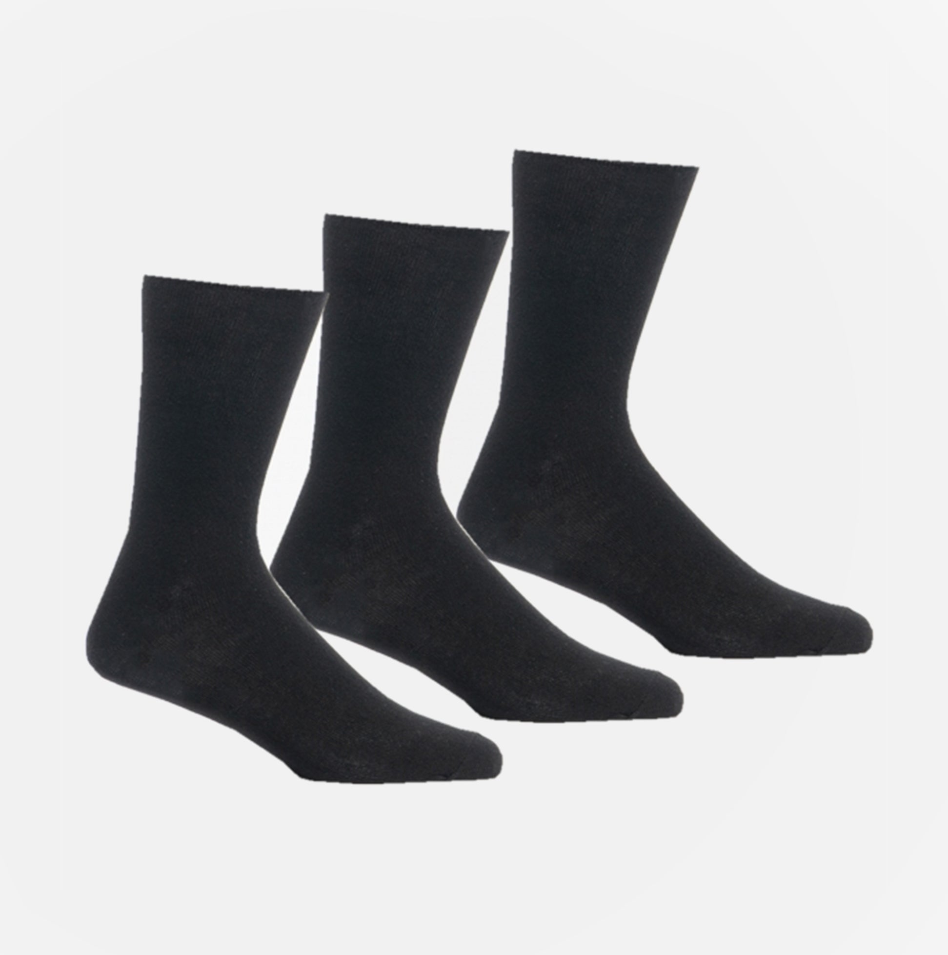 Shuperb Mens 3 Pack Of Suit Socks Black: One Size