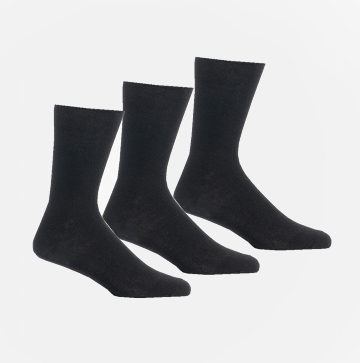 Shuperb Mens 3 Pack Of Suit Socks Black: One Size