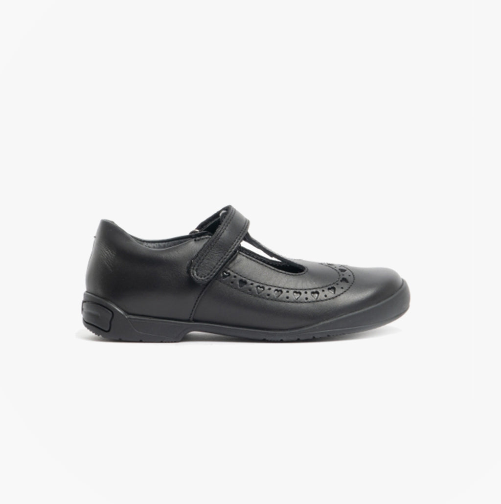 Start-Rite LEAP FROG Girls Leather T-Bar School Shoes Black