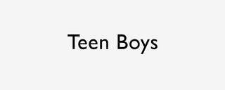 teen boys text on a off white background