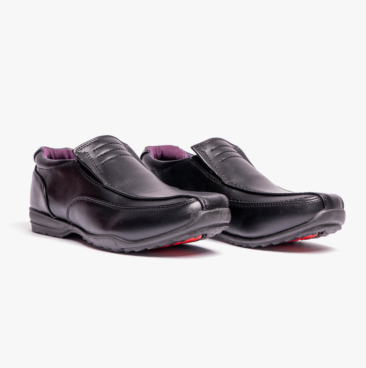 US Brass B612A Boys Slip On School Shoes Black