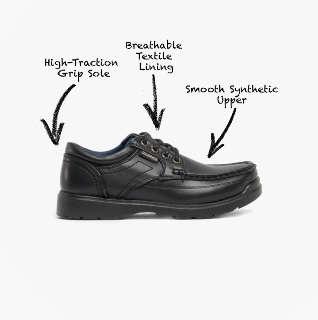 US Brass STUBBY Boys Lace-Up Casual Shoes Black