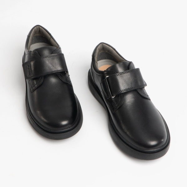 GEOX RIDDOCK Boys Single Strap School Shoes Black
