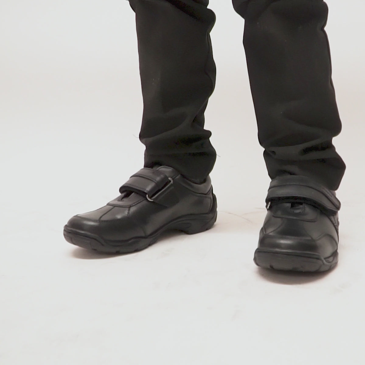 Hush Puppies ARLO Boys Leather School Shoes Black