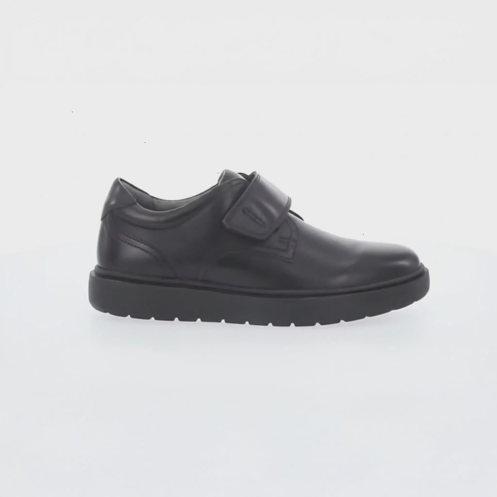 GEOX RIDDOCK Boys Single Strap School Shoes Black